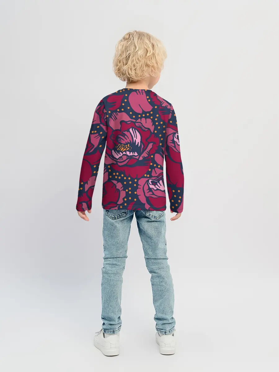 Детский лонгслив / Цветы