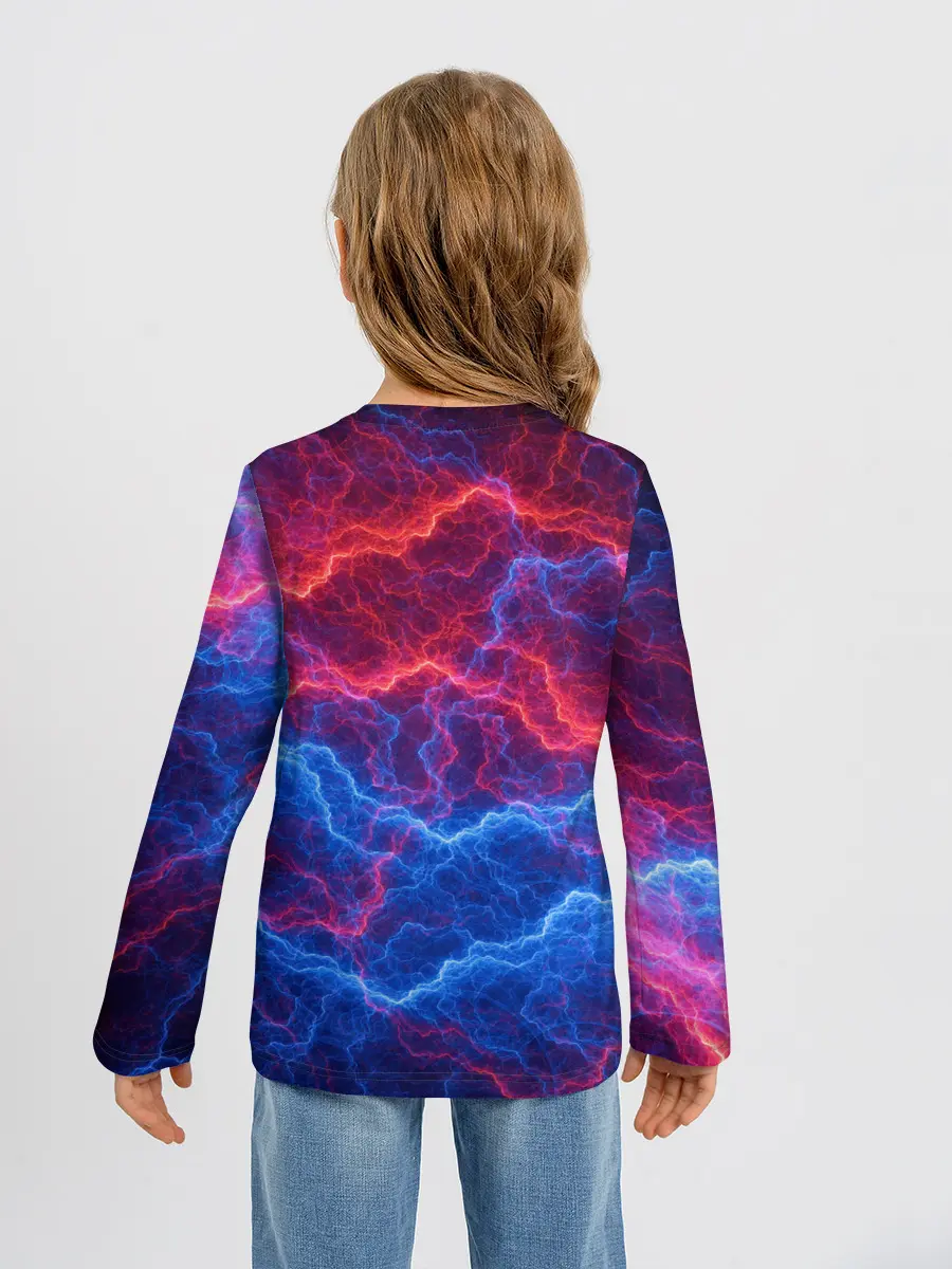 Детский лонгслив / Молнии: Огонь и лед