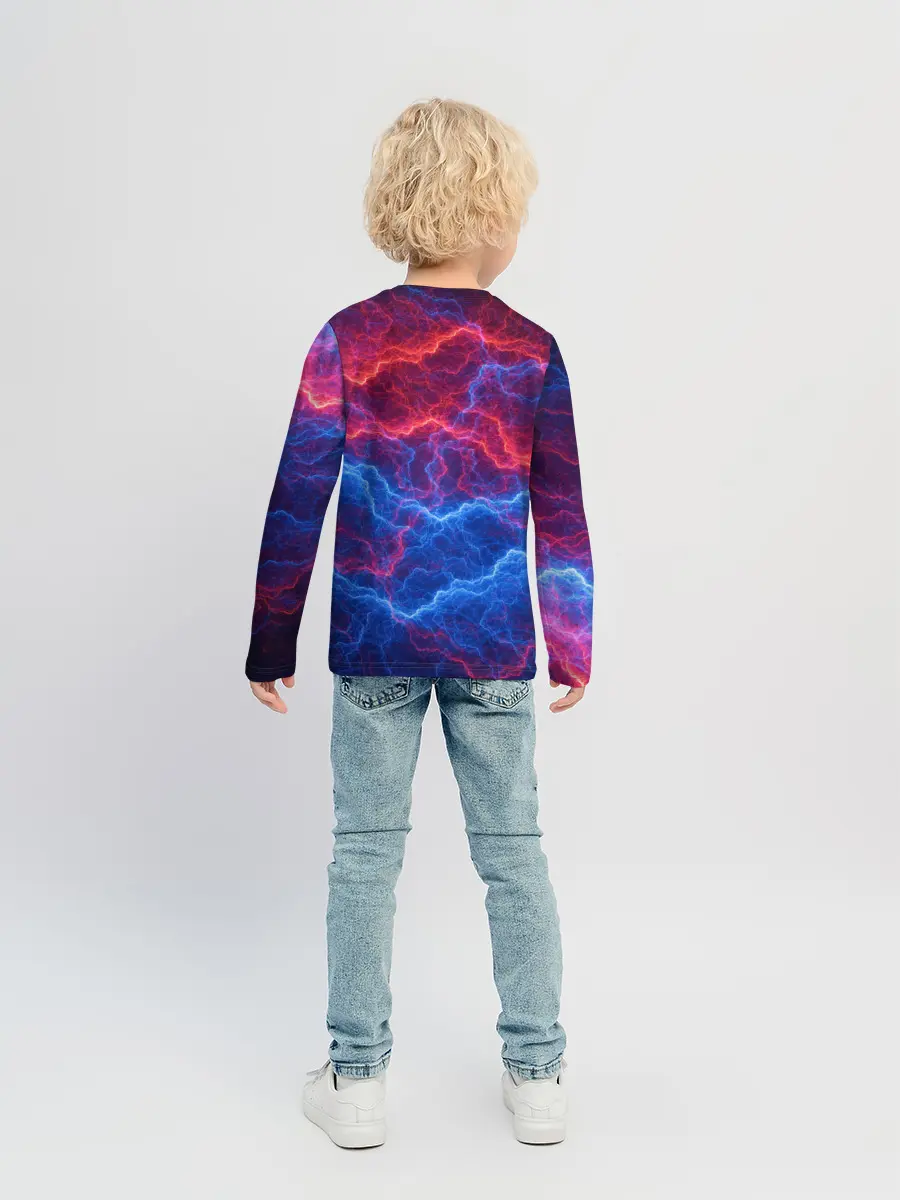 Детский лонгслив / Молнии: Огонь и лед