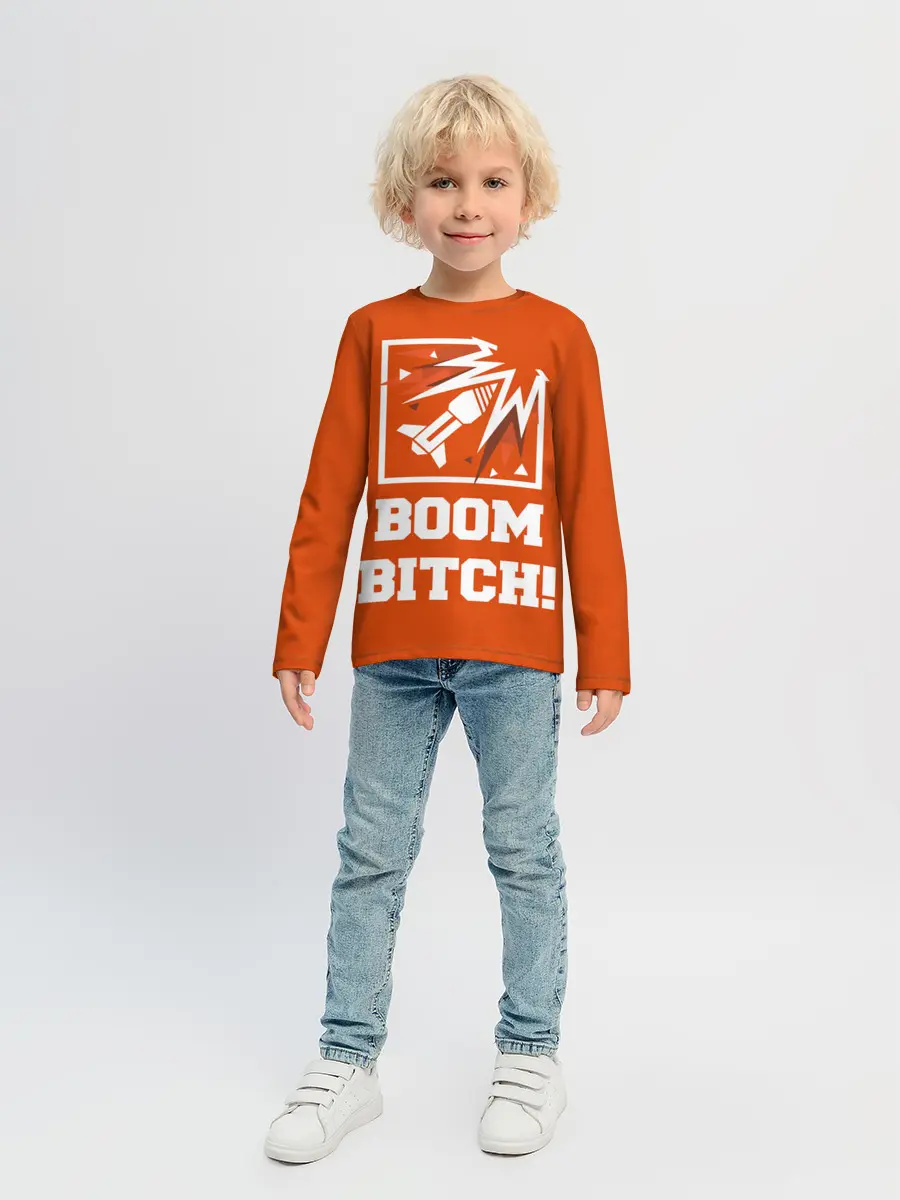 Детский лонгслив / Boom Bitch!