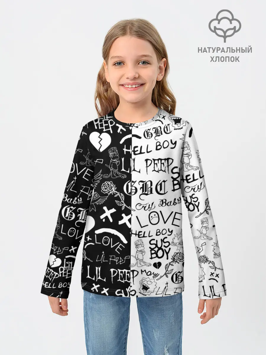 Детский лонгслив / LIL PEEP LOGOBOMBING | ЛИЛ ПИП