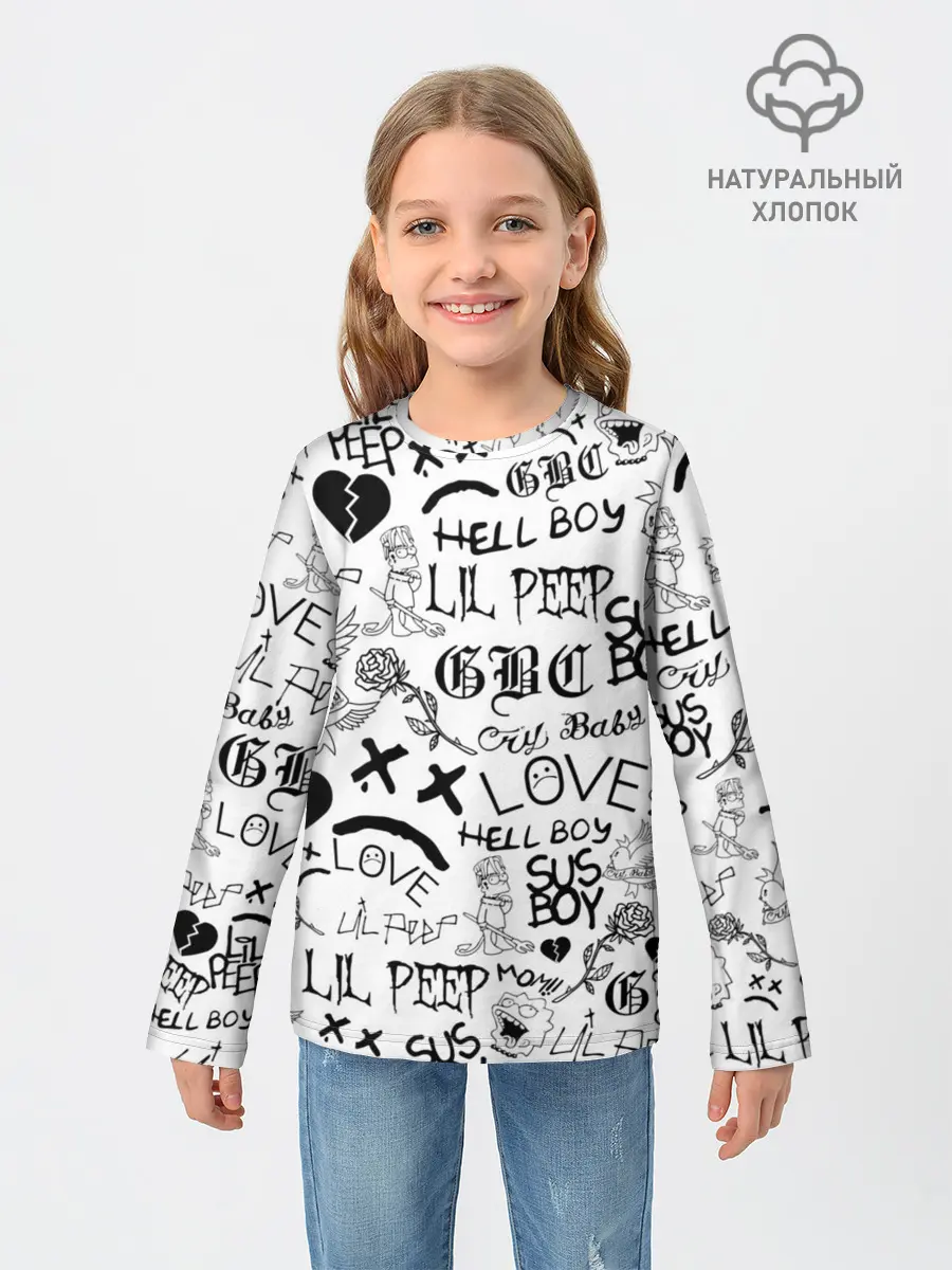 Детский лонгслив / LIL PEEP | ЛИЛ ПИП LOGOBOMBING