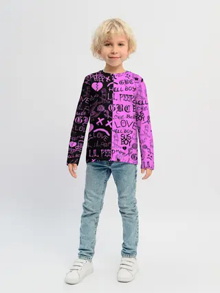 Детский лонгслив / LIL PEEP LOGOBOMBING BLACK PINK