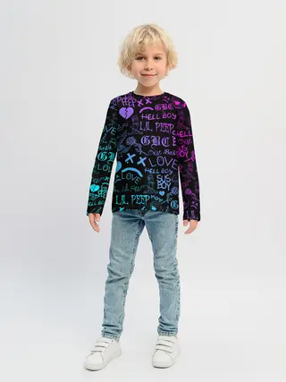 Детский лонгслив / LIL PEEP NEON | ЛИЛ ПИП НЕОН