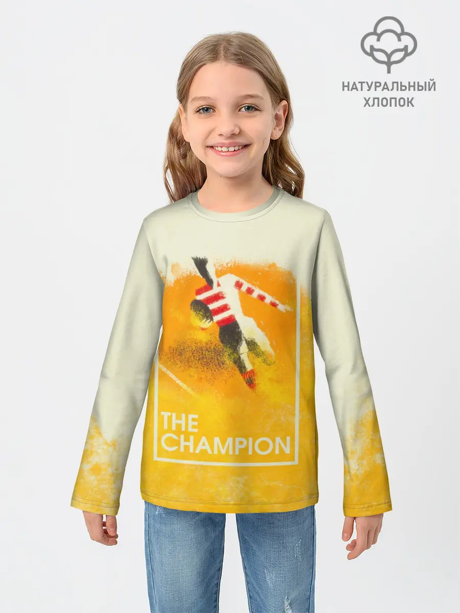 Детский лонгслив / Регби. The Champion