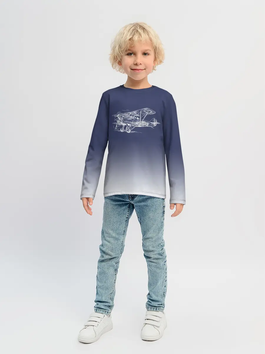 Детский лонгслив / Биплан