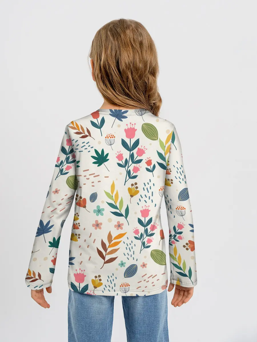 Детский лонгслив / Цветочный орнамент