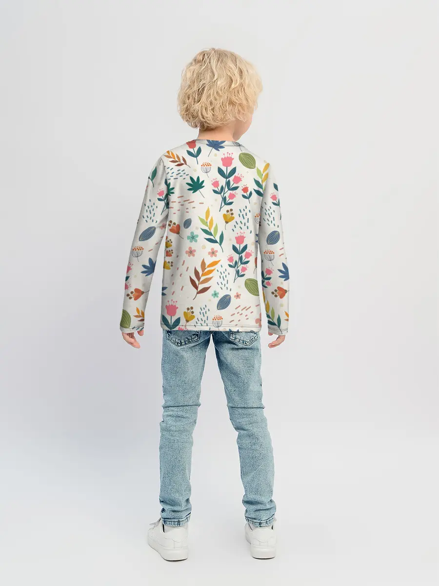 Детский лонгслив / Цветочный орнамент