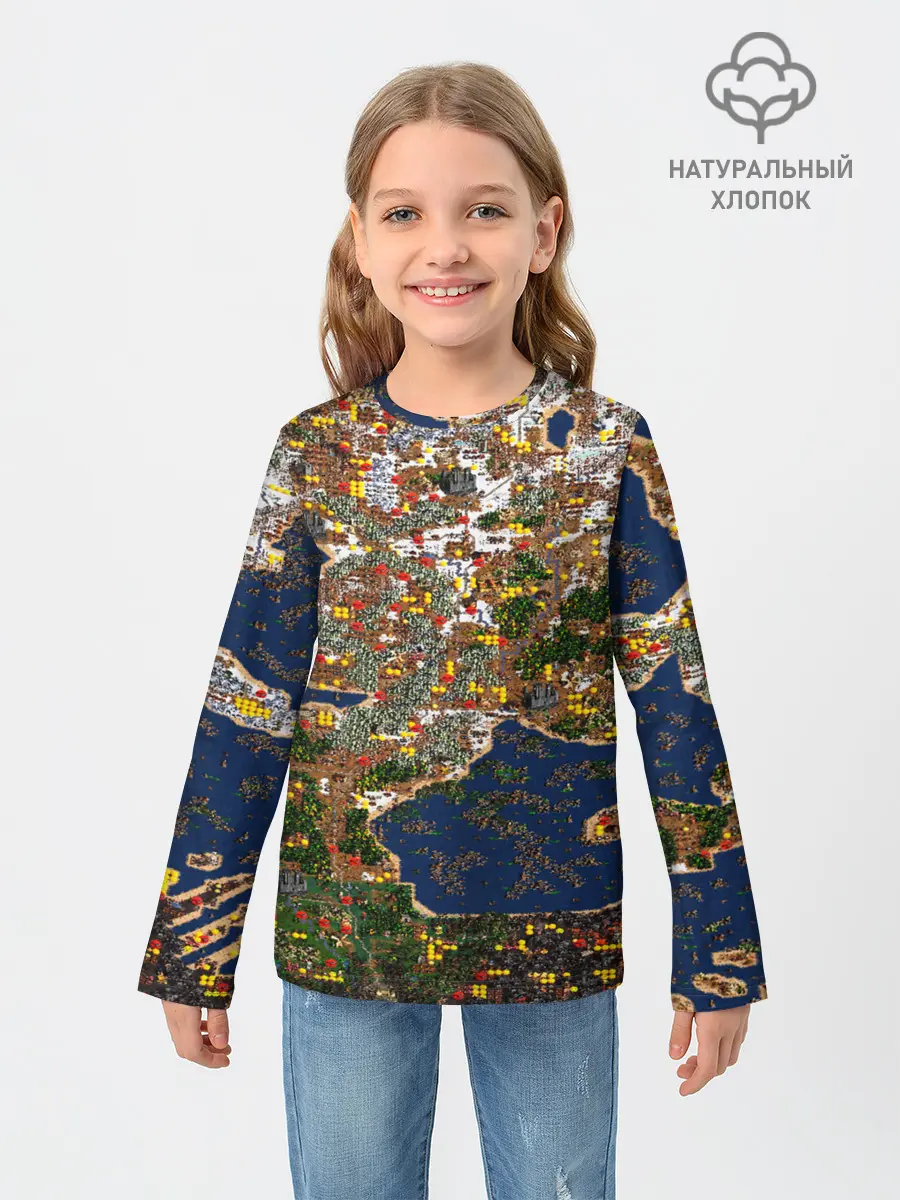 Детский лонгслив / Герои 3 Карта