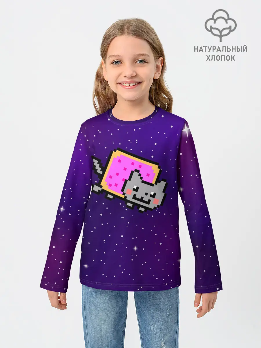 Детский лонгслив / Nyan Cat