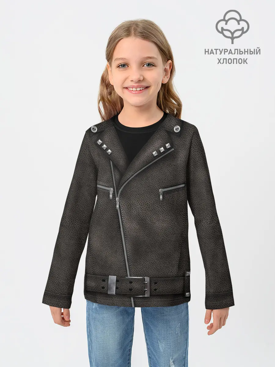 Детский лонгслив / Косуха Байкерская