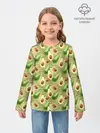 Детский лонгслив / Веган Авокадо узор