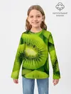 Детский лонгслив / Зеленый киви
