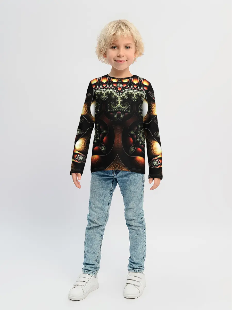 Детский лонгслив / ФРАКТАЛЬНЫЙ ОПТИЧЕСКИЙ УЗОР