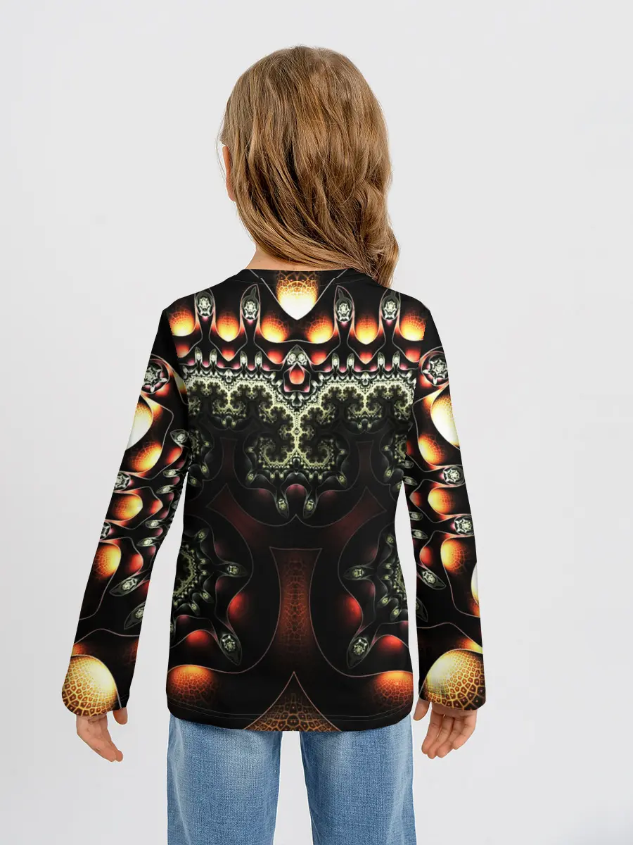 Детский лонгслив / ФРАКТАЛЬНЫЙ ОПТИЧЕСКИЙ УЗОР