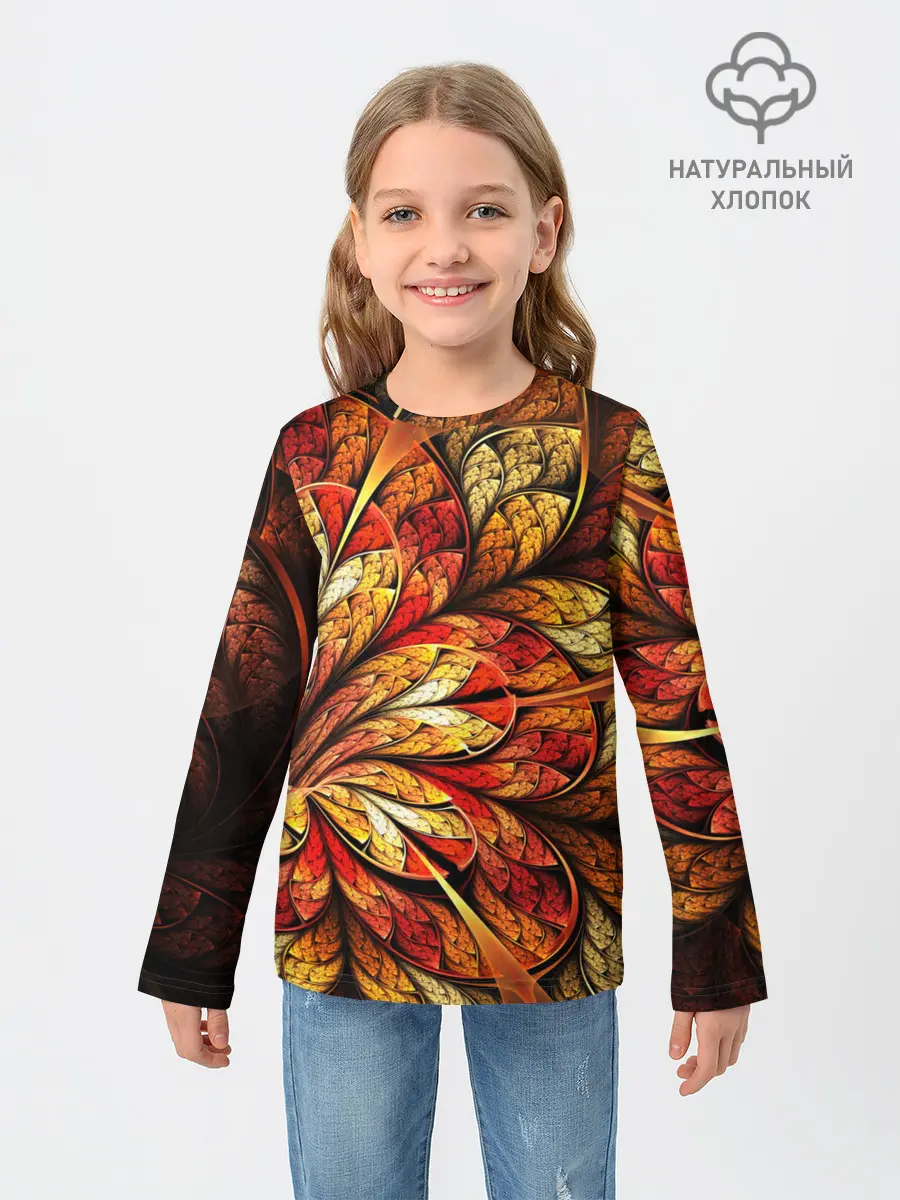 Детский лонгслив / ФРАКТАЛЬНЫЙ УЗОР