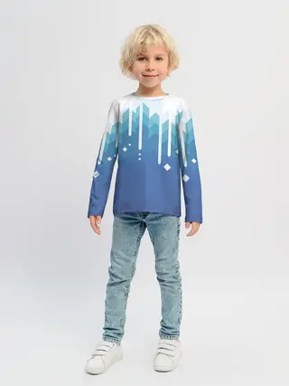 Детский лонгслив / Пиксельные сливки