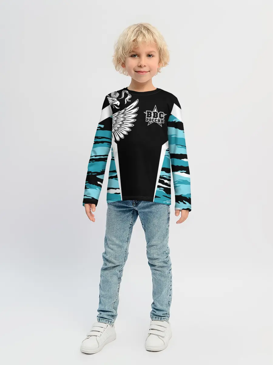 Детский лонгслив / ВВС России Камуфляж
