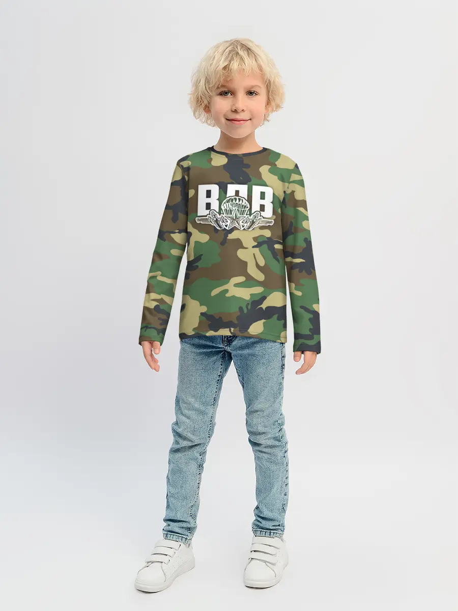Детский лонгслив / ВДВ камуфляж