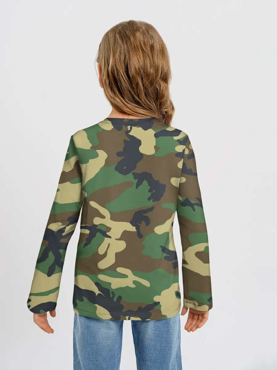 Детский лонгслив / ВДВ камуфляж