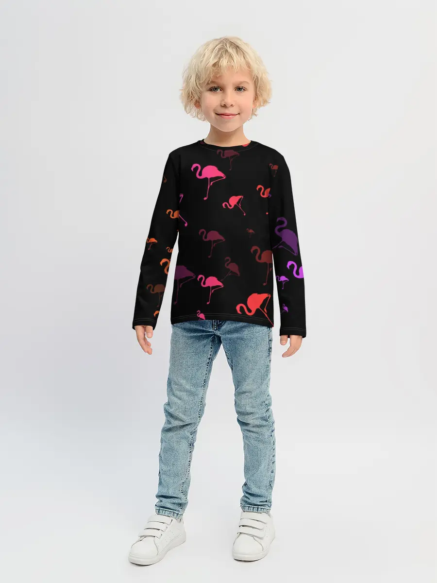 Детский лонгслив / Фламинго