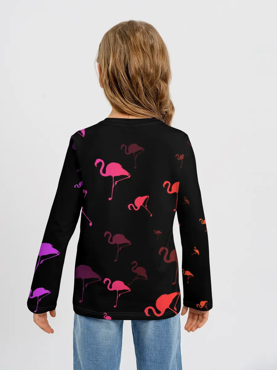 Детский лонгслив / Фламинго