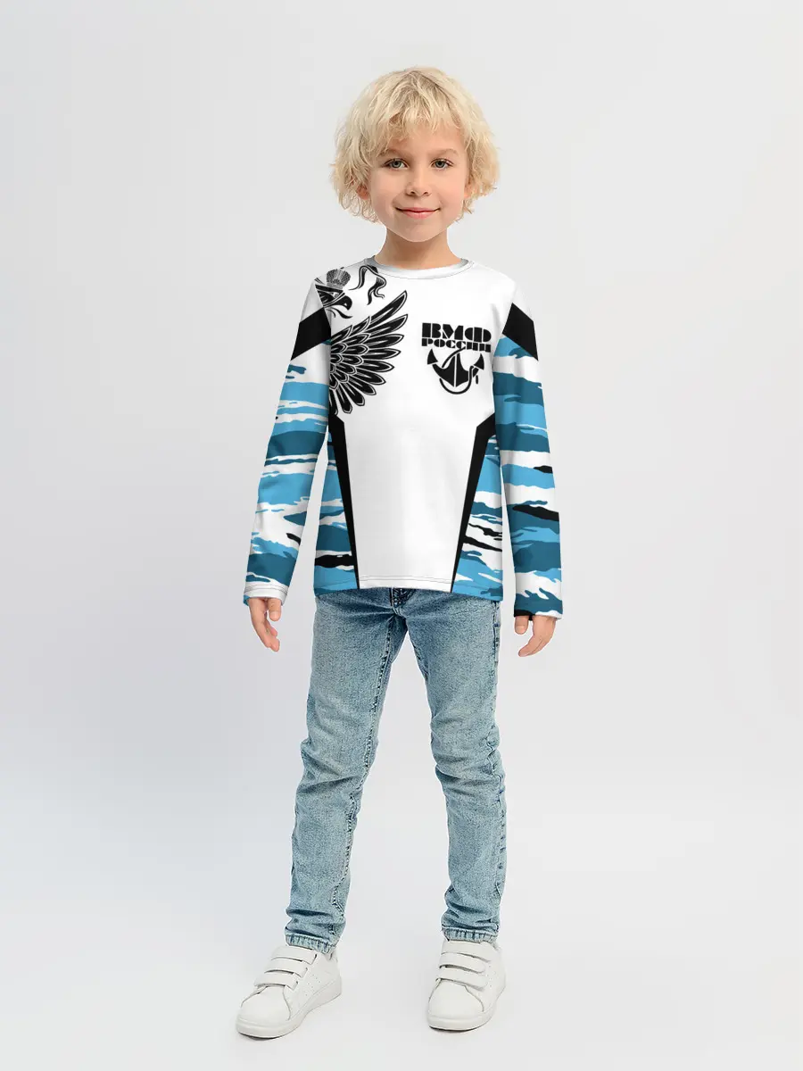 Детский лонгслив / ВМФ России камуфляж
