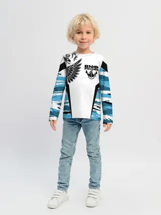 Детский лонгслив / ВМФ России камуфляж