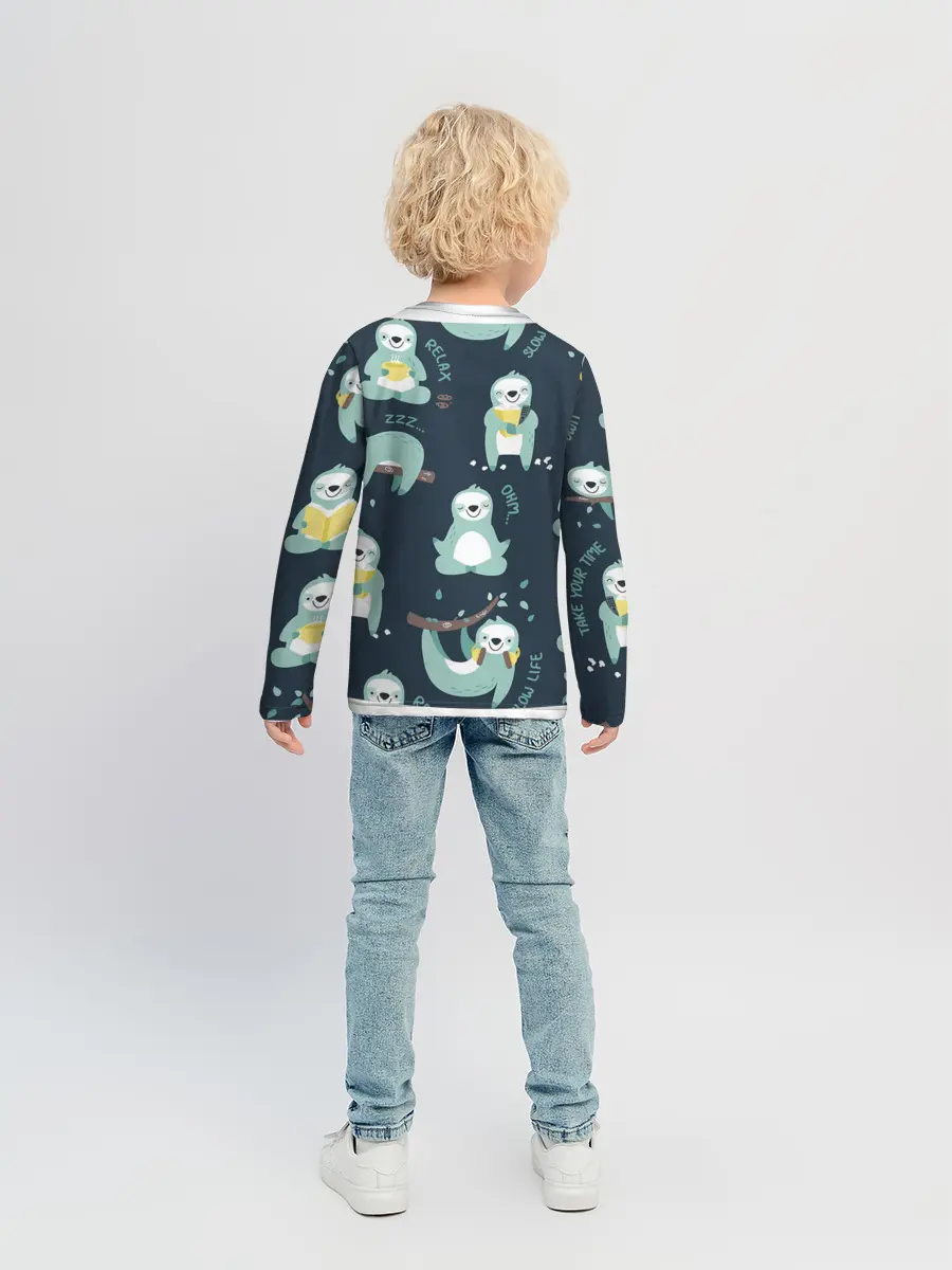 Детский лонгслив / ленивцы