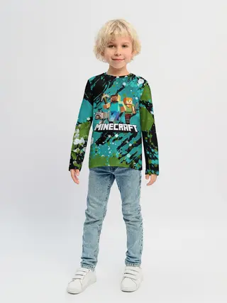Детский лонгслив / Minecraft / Майнкрафт
