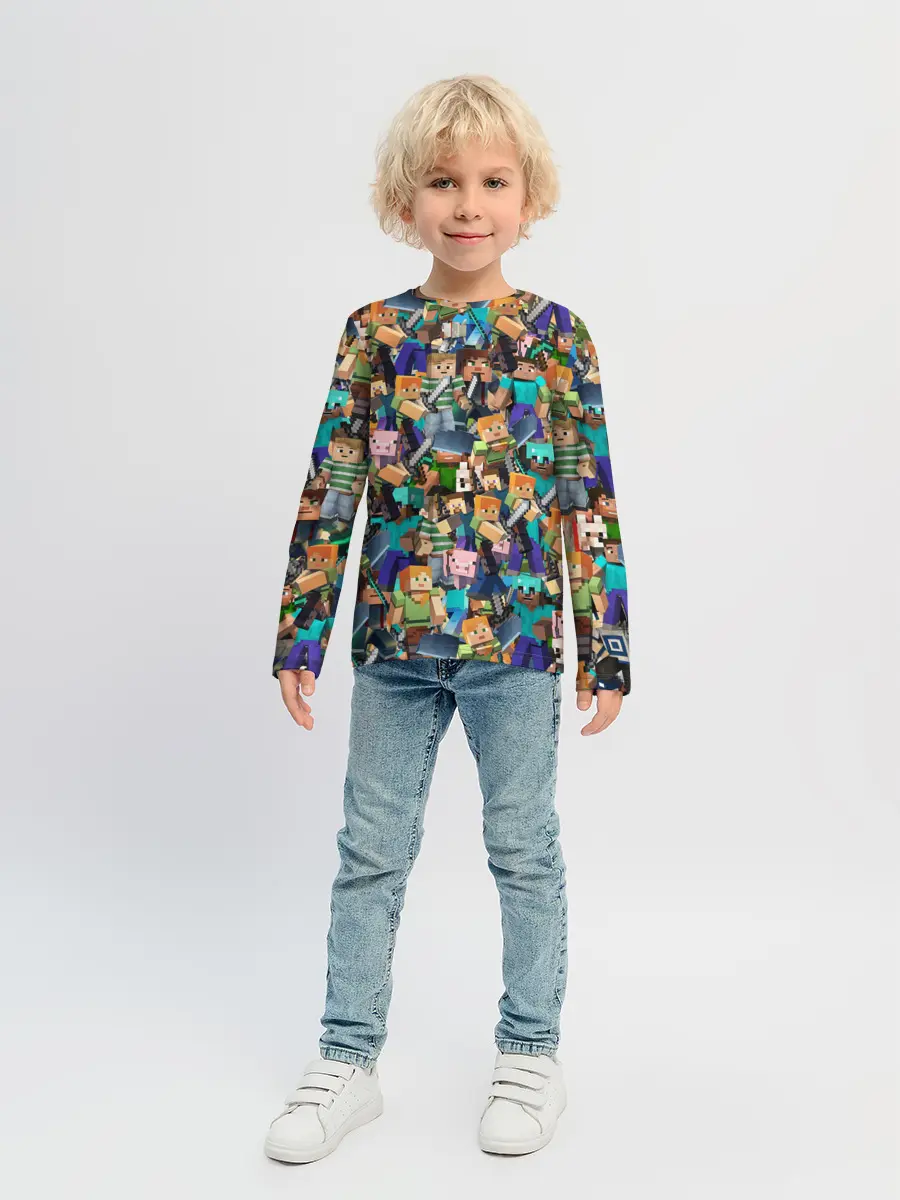 Детский лонгслив / MINECRAFT ПЕРСОНАЖИ