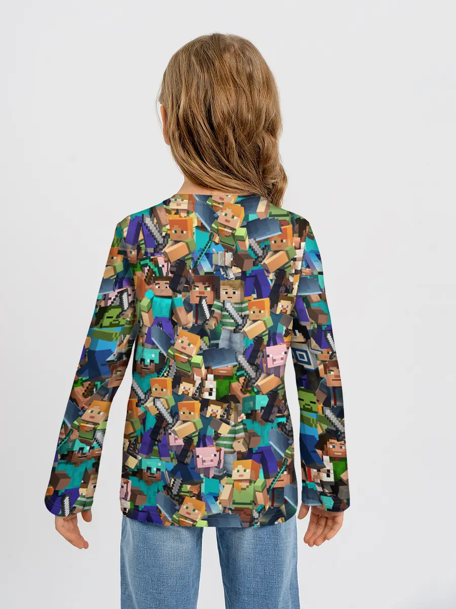 Детский лонгслив / MINECRAFT ПЕРСОНАЖИ