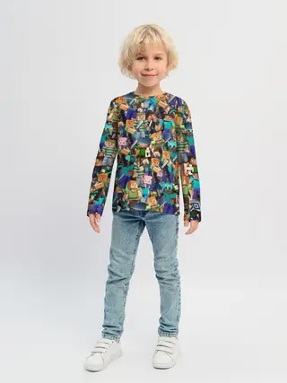 Детский лонгслив / MINECRAFT ПЕРСОНАЖИ