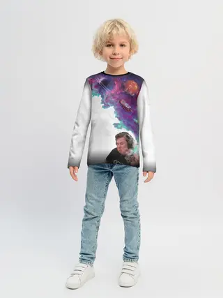 Детский лонгслив / Илон Маск курит космос