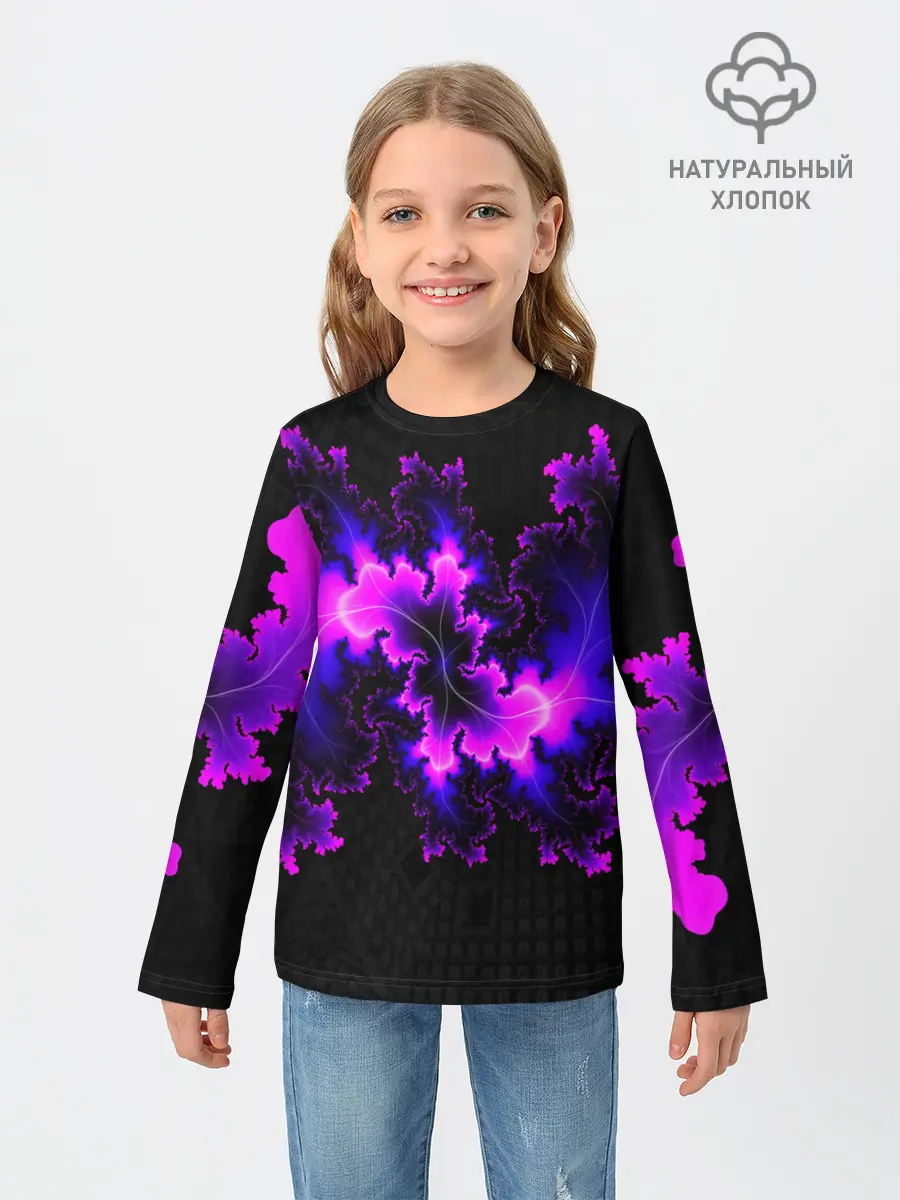 Детский лонгслив / NEON Liquid