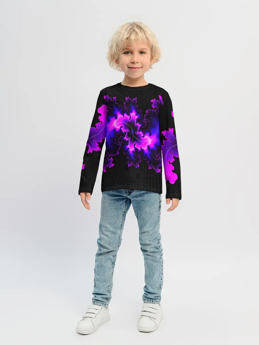 Детский лонгслив / NEON Liquid