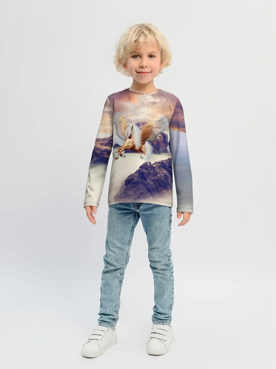 Детский лонгслив / Sea Sunset Horse