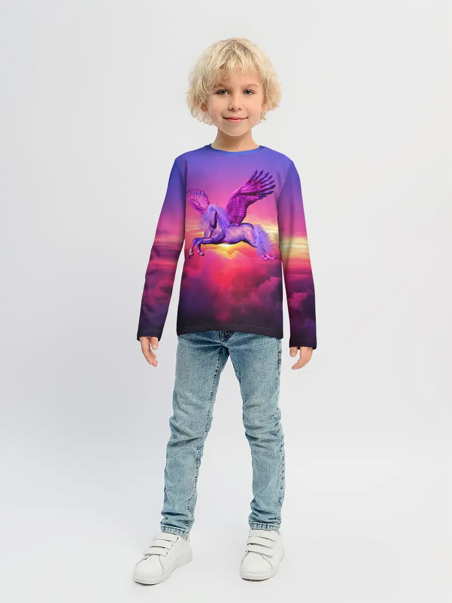 Детский лонгслив / Dusk Sky Horse