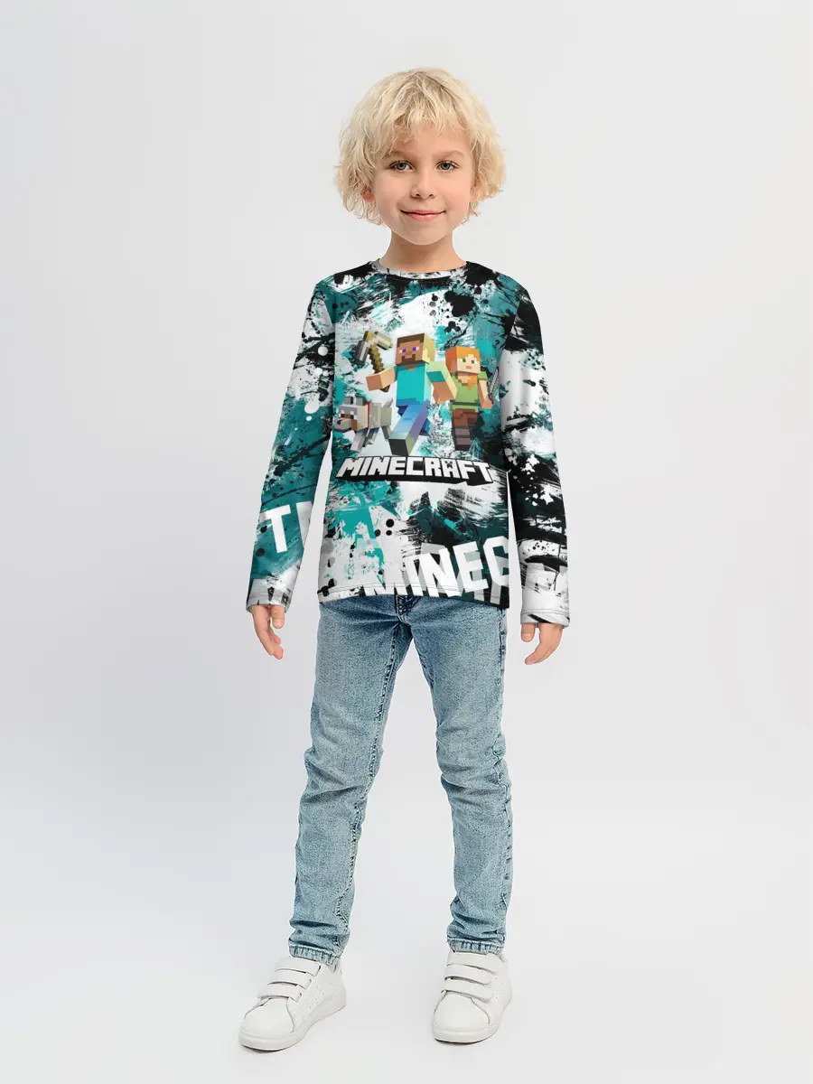 Детский лонгслив / Minecraft / Майнкрафт