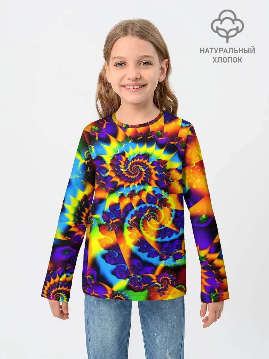 Детский лонгслив / TIE-DYE COLOR