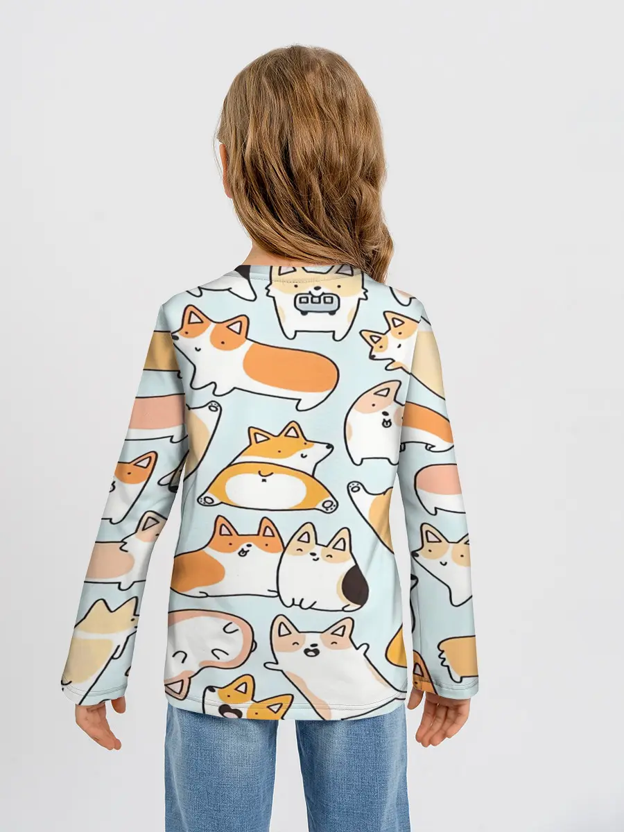 Детский лонгслив / Корги