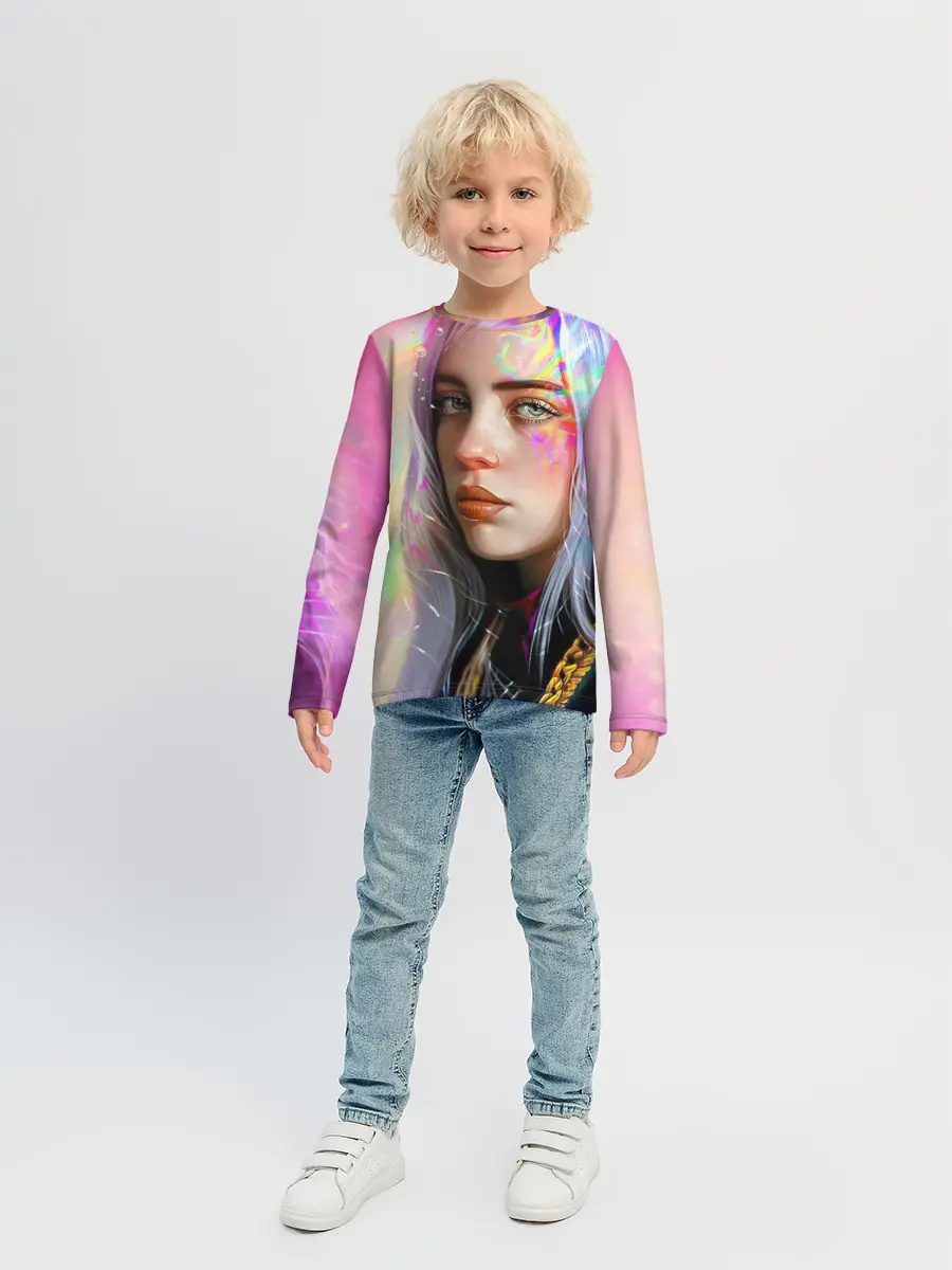 Детский лонгслив / Billie Pinky Wave