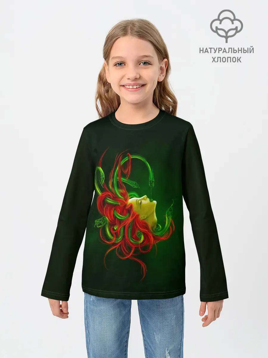 Детский лонгслив / Медуза Горгона