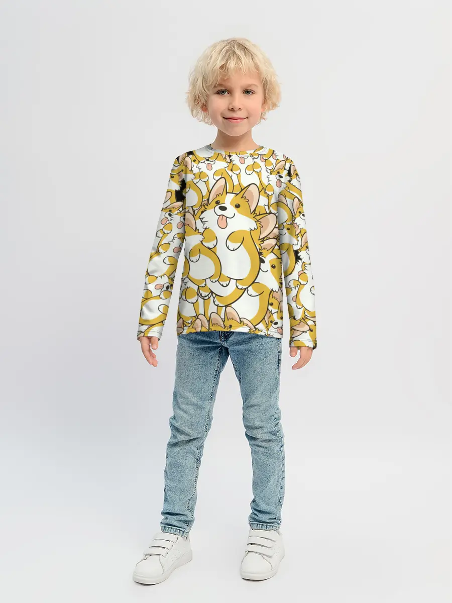 Детский лонгслив / Корги
