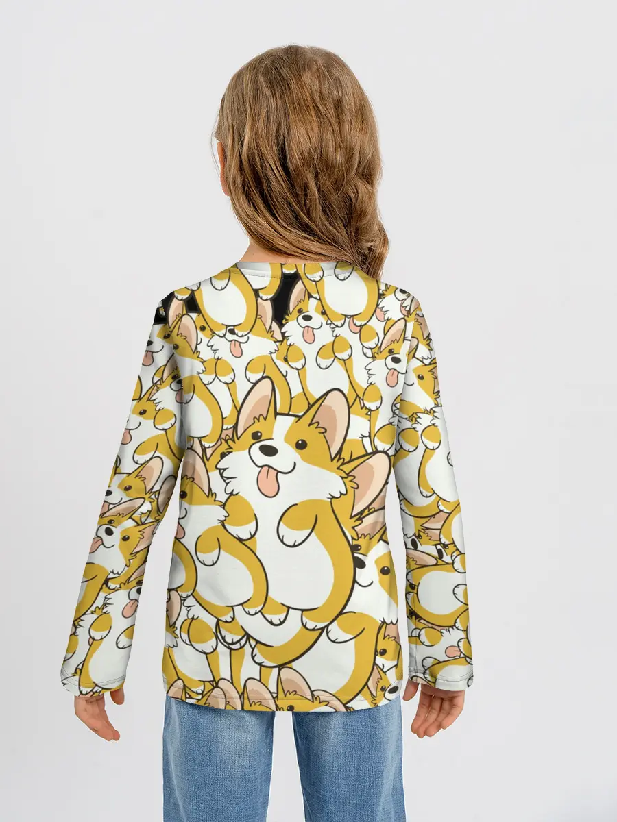 Детский лонгслив / Корги