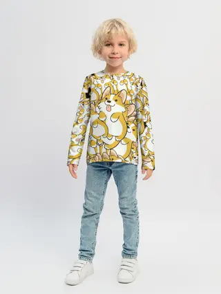 Детский лонгслив / Корги