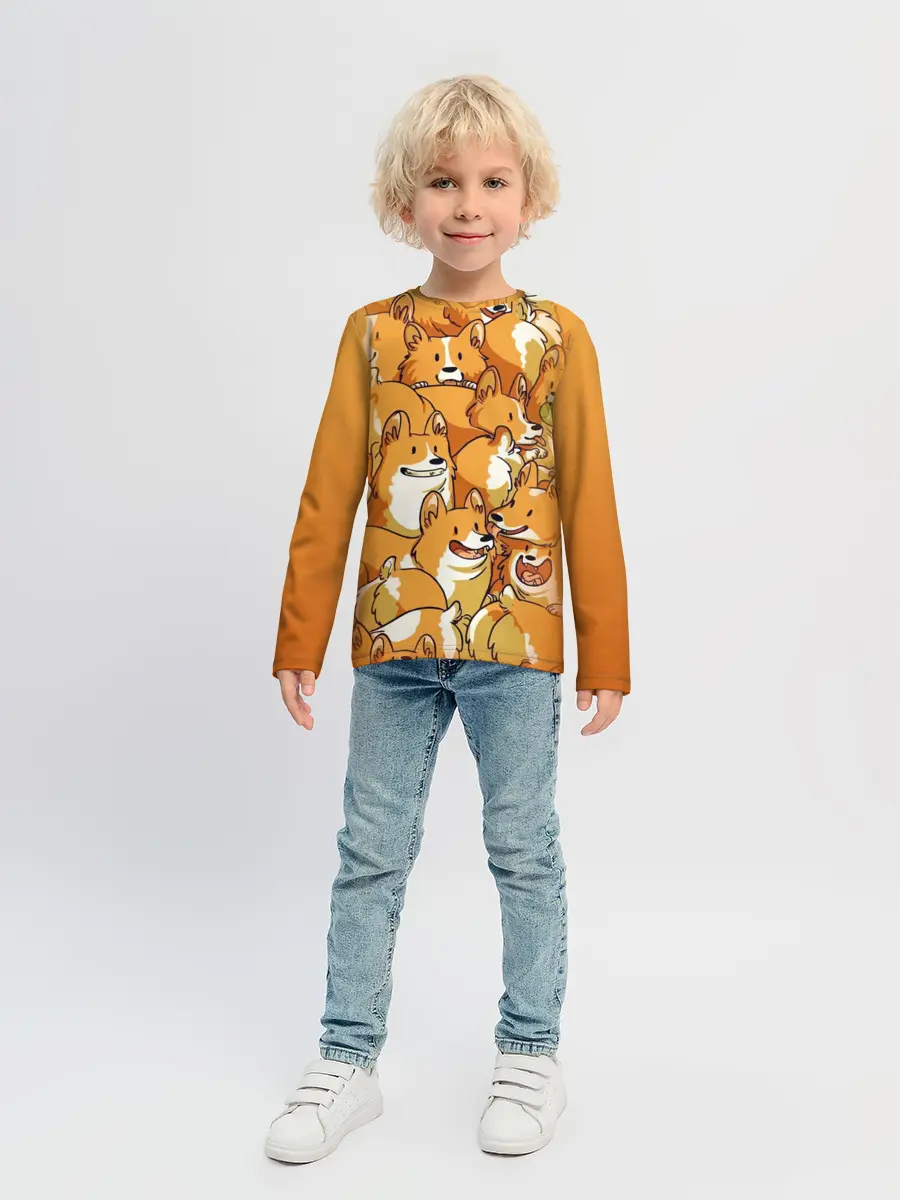 Детский лонгслив / Корги