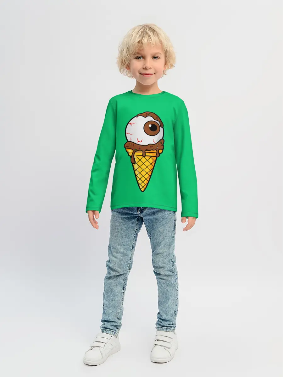 Детский лонгслив / Мороженое с глазом