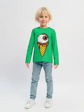 Детский лонгслив / Мороженое с глазом