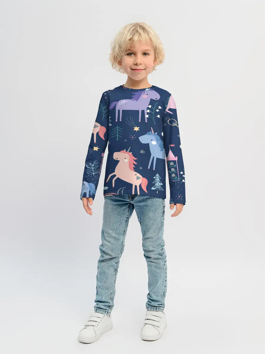 Детский лонгслив / ЕДИНОРОЖКИ